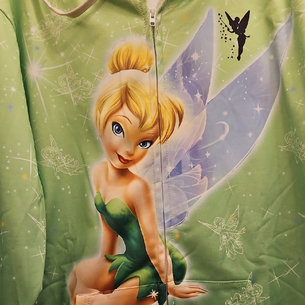 Tinker Bell Green Hoodie New - Picture 2 of 8